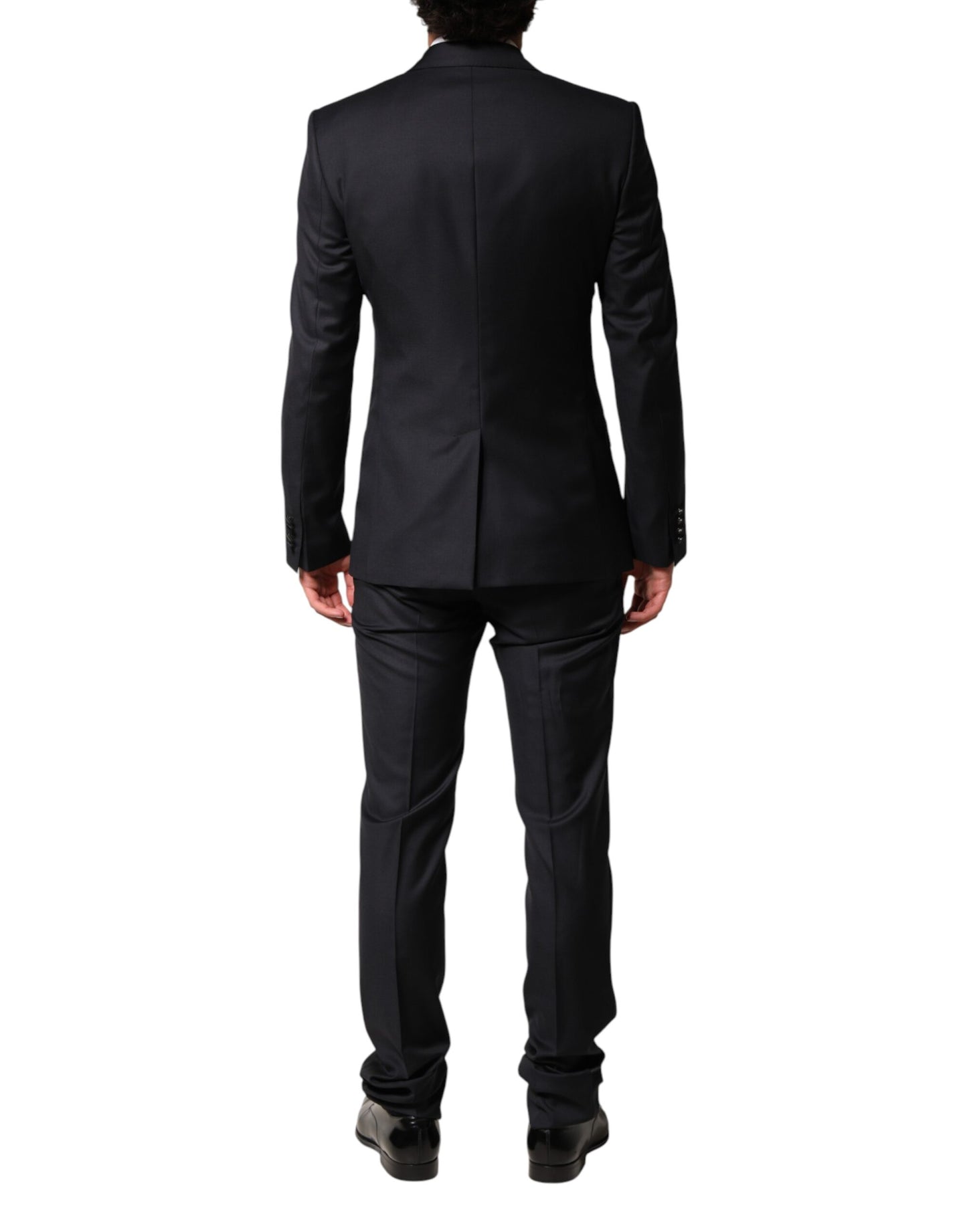 Dolce & Gabbana Black Wool Single Breasted 3 Piece Men Suit Mens Suit
