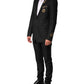 Dolce & Gabbana Black Embellished Single Breasted 2 Pc Suit Mens Suit