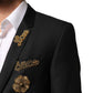 Dolce & Gabbana Black Embellished Single Breasted 2 Pc Suit Mens Suit