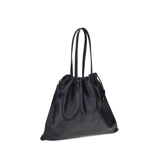 Jimmy Choo Black Calf Leather Bos Taurus Shoulder Bag