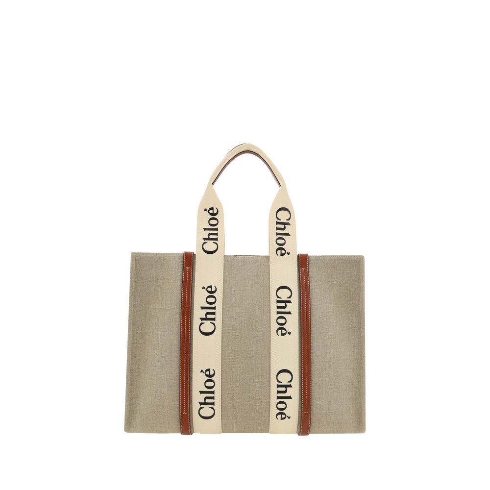 Chloé Beige Linen Shoulder Bag Womens Shoulder Bag