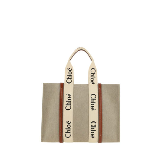Chloé Beige Linen Shoulder Bag Womens Shoulder Bag