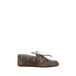 Miu Miu Brown Calf Leather Bos Taurus Slip-On Loafers