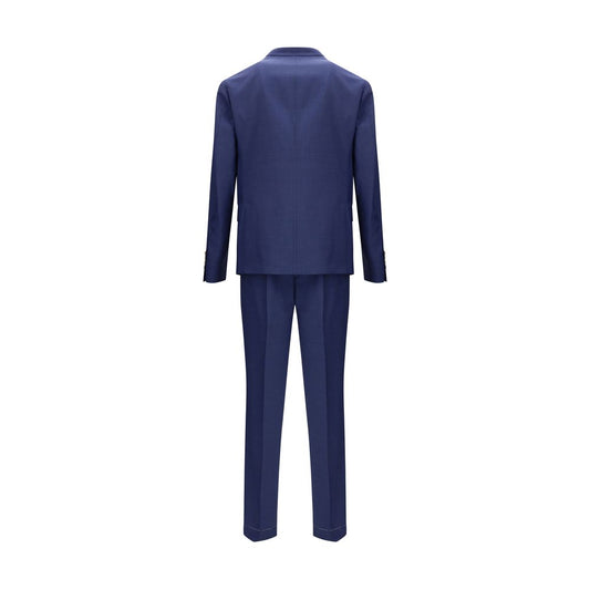 Brunello Cucinelli Blue Fleece Wool Two-Piece Suit Mens Suit