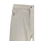 Brunello Cucinelli White Cotton Straight-Leg Jeans