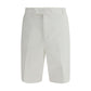 Thom Browne White Polyester Bermuda Shorts Mens Shorts