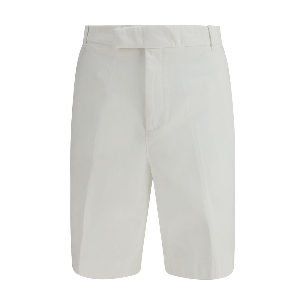 Thom Browne White Polyester Bermuda Shorts Mens Shorts