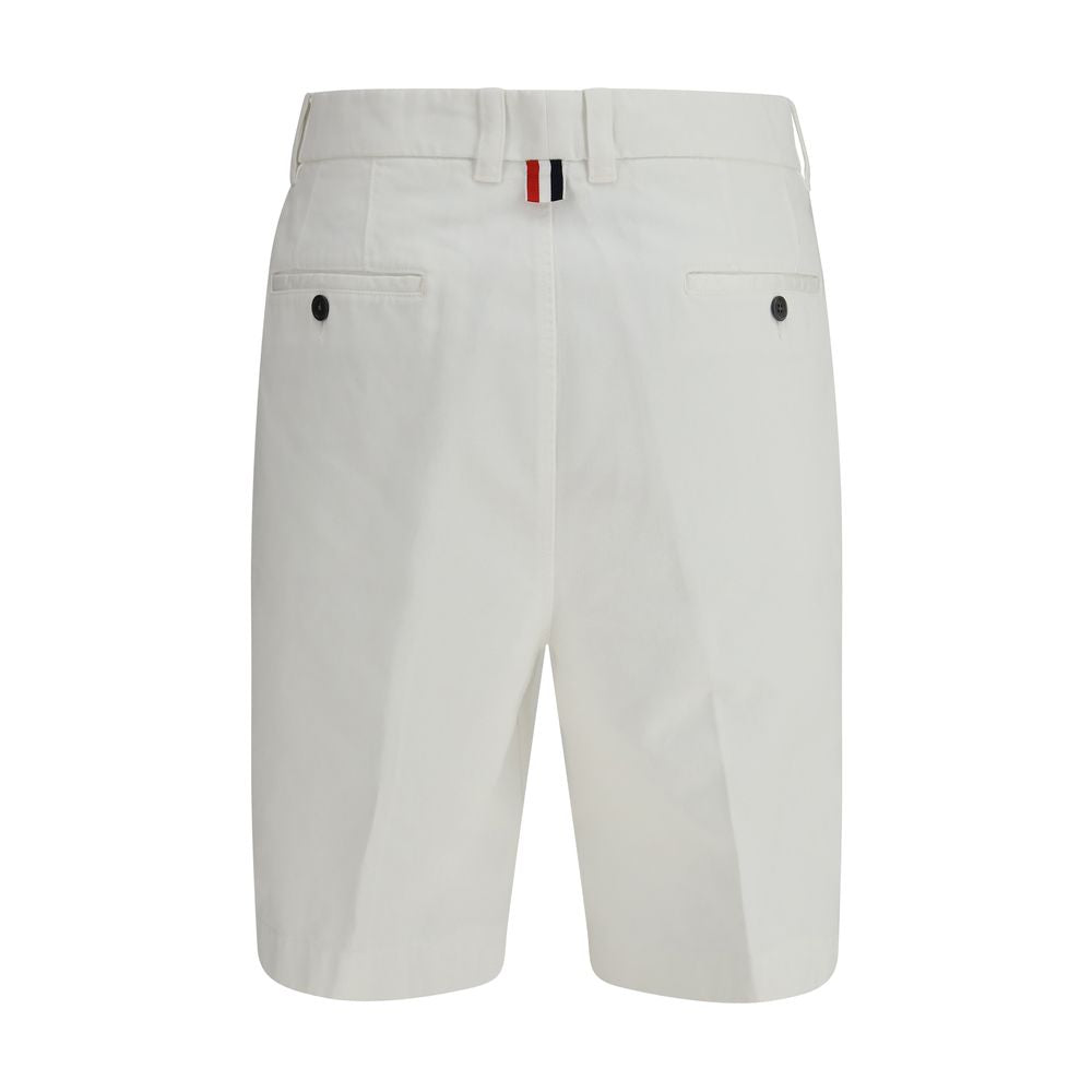 Thom Browne White Polyester Bermuda Shorts Mens Shorts
