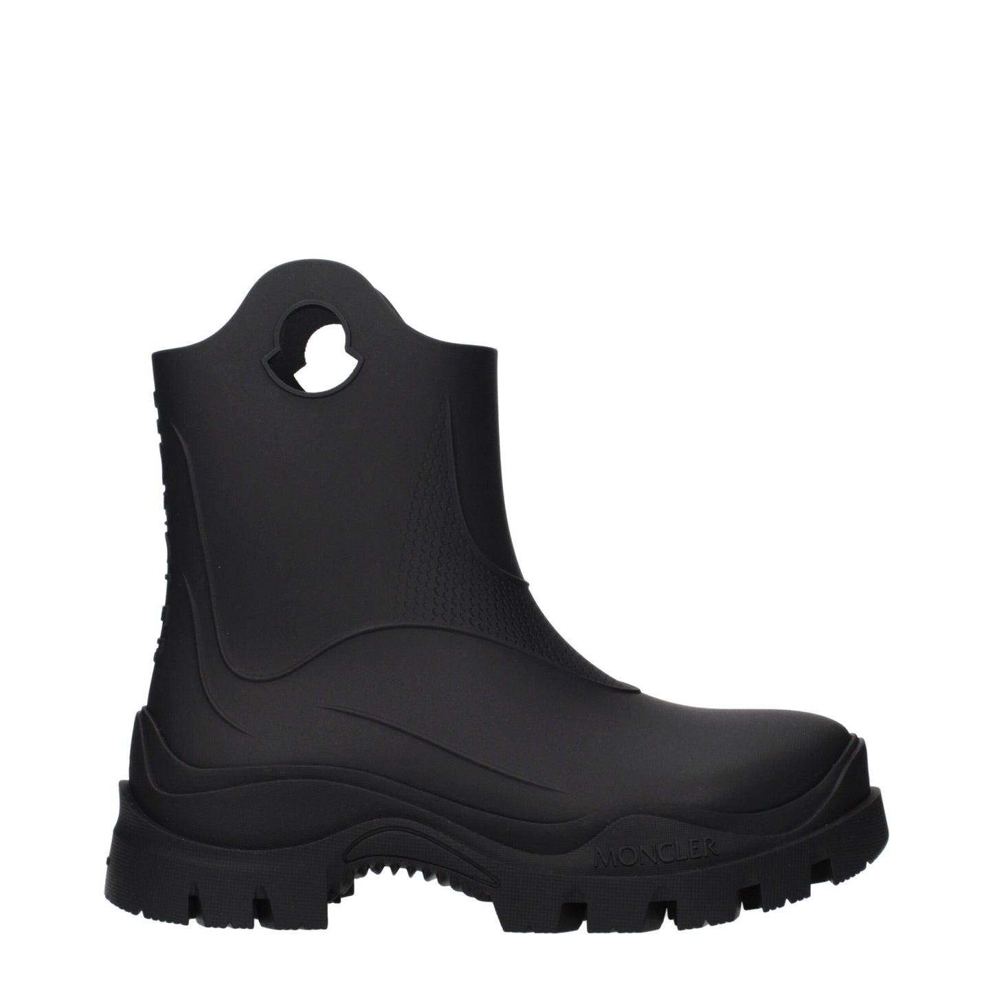 Moncler Black Cotton Ankle Boots