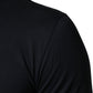 Dolce & Gabbana Dark Blue Cotton Henley Long Sleeves T-Shirt