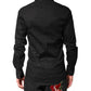 Dolce & Gabbana Black GOLD Cotton Men Dress Formal Shirt