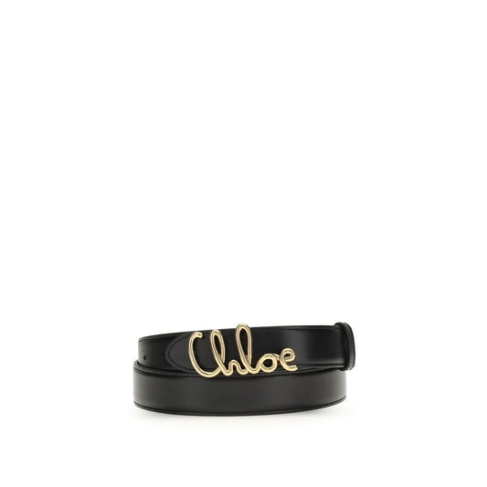 Chloé Black Calf Leather Bos Taurus Belt