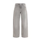 7FOR Gray Cotton Relaxed Fit Jeans