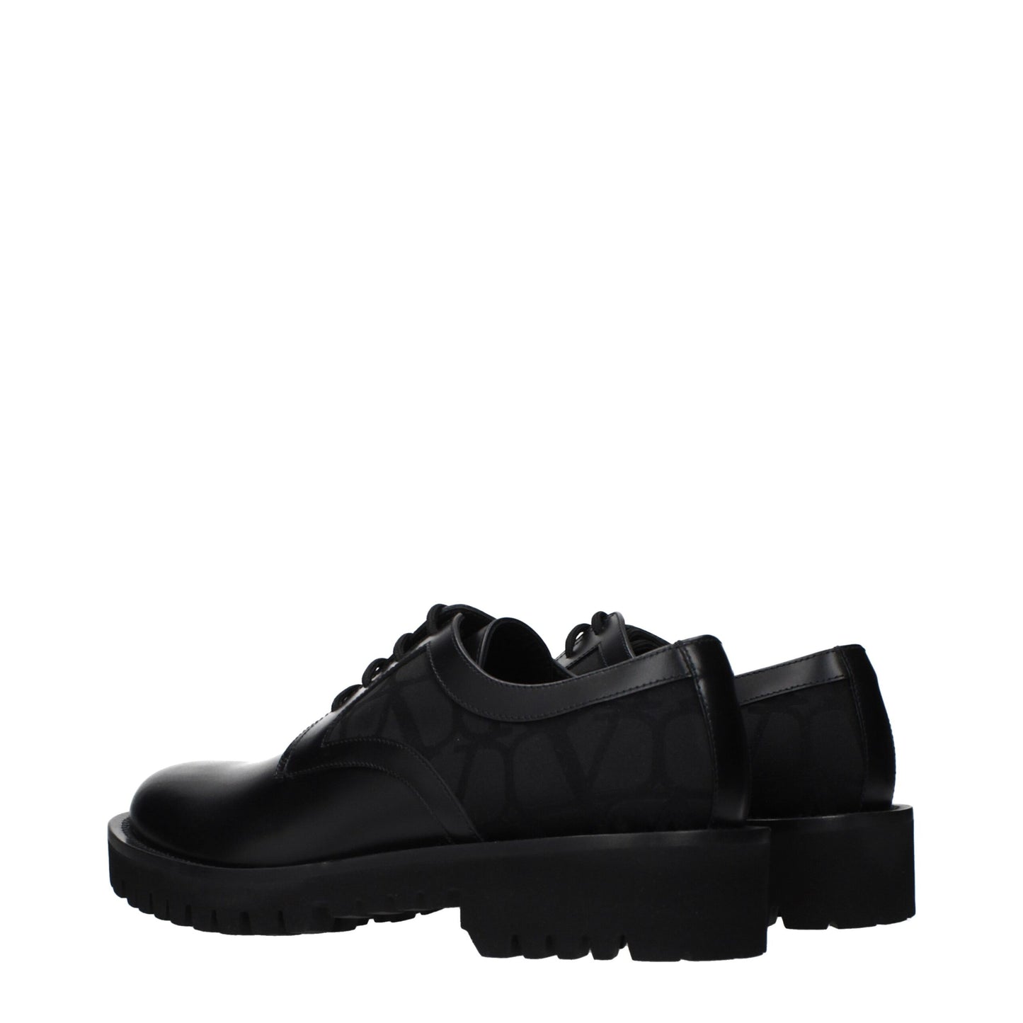 Valentino Garavani Black Leather Oxfords And Derbies