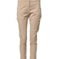 Jacob Cohen Beige Lyocell Skinny High Waist Chino Casual Pants