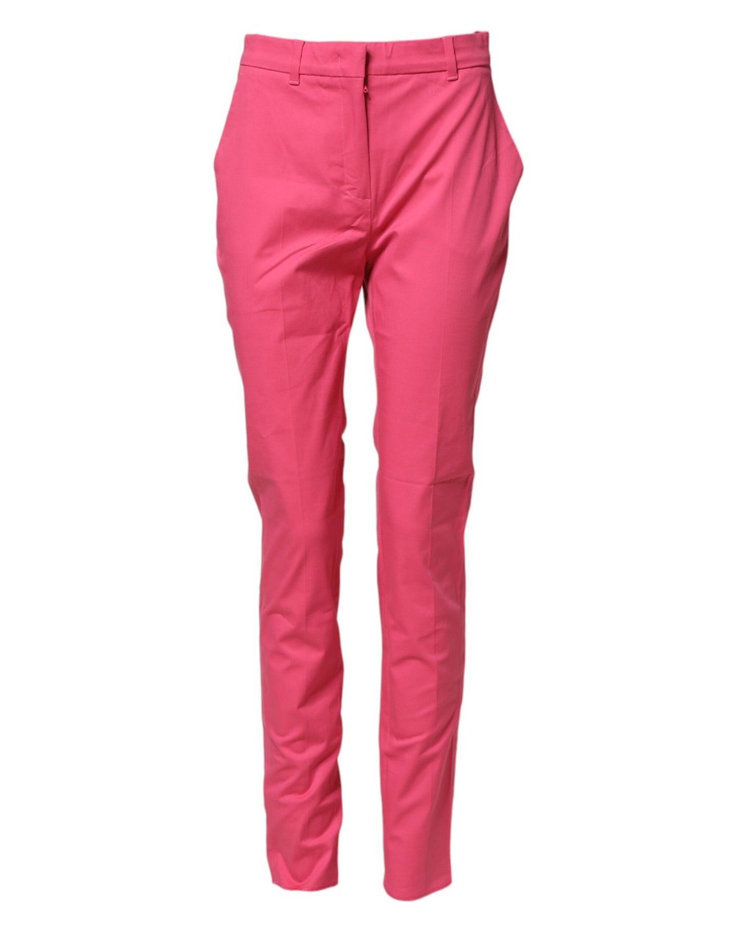 Max Mara Pink Skinny High Waist Chino Trouser Pants