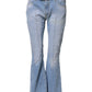 CRISTINAEFFE Light Blue Washed High Waist Bootcut Denim Jeans