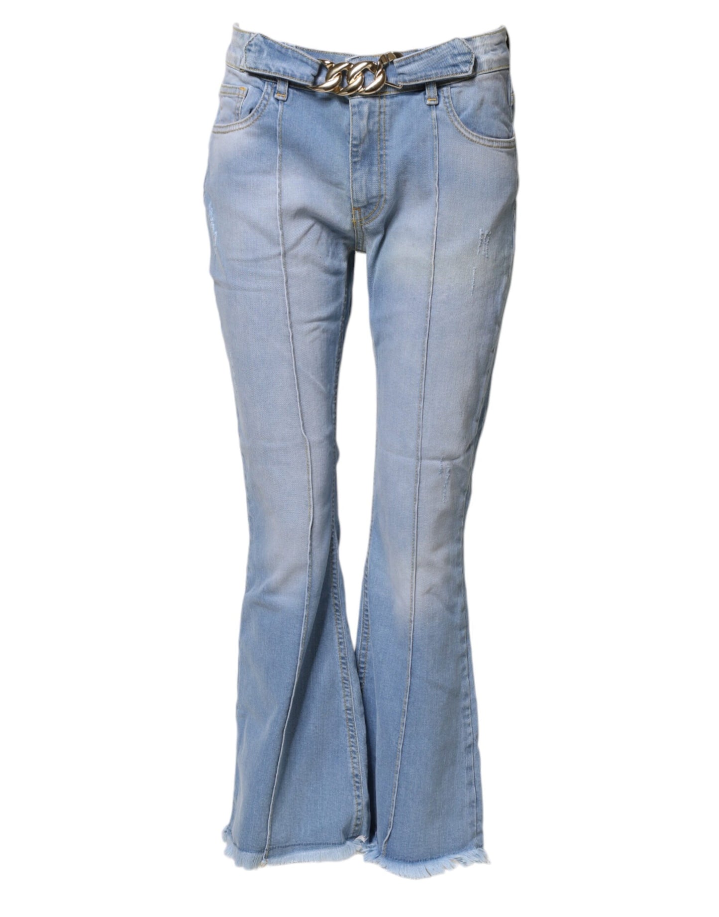 CRISTINAEFFE Light Blue Washed High Waist Bootcut Denim Jeans