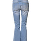 CRISTINAEFFE Light Blue Washed High Waist Bootcut Denim Jeans