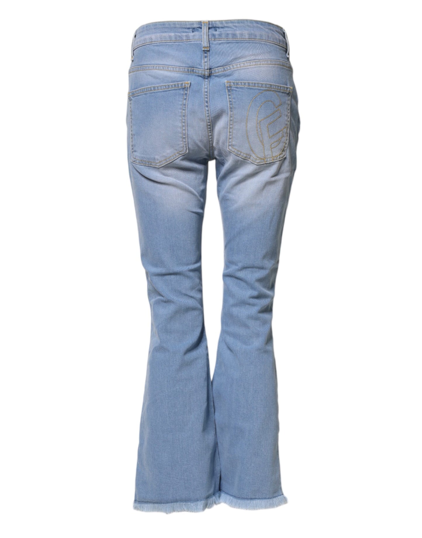 CRISTINAEFFE Light Blue Washed High Waist Bootcut Denim Jeans