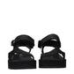Prada Black Fabric Flat Sandals