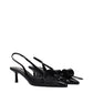 Prada Black Leather Stiletto Heel Sandals