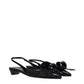 Prada Black Leather Flat Sandals
