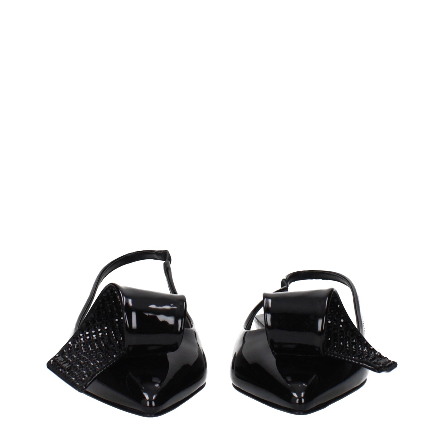Prada Black Leather Flat Sandals