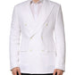 Dolce & Gabbana White Linen Double Breasted 2 Button Blazer
