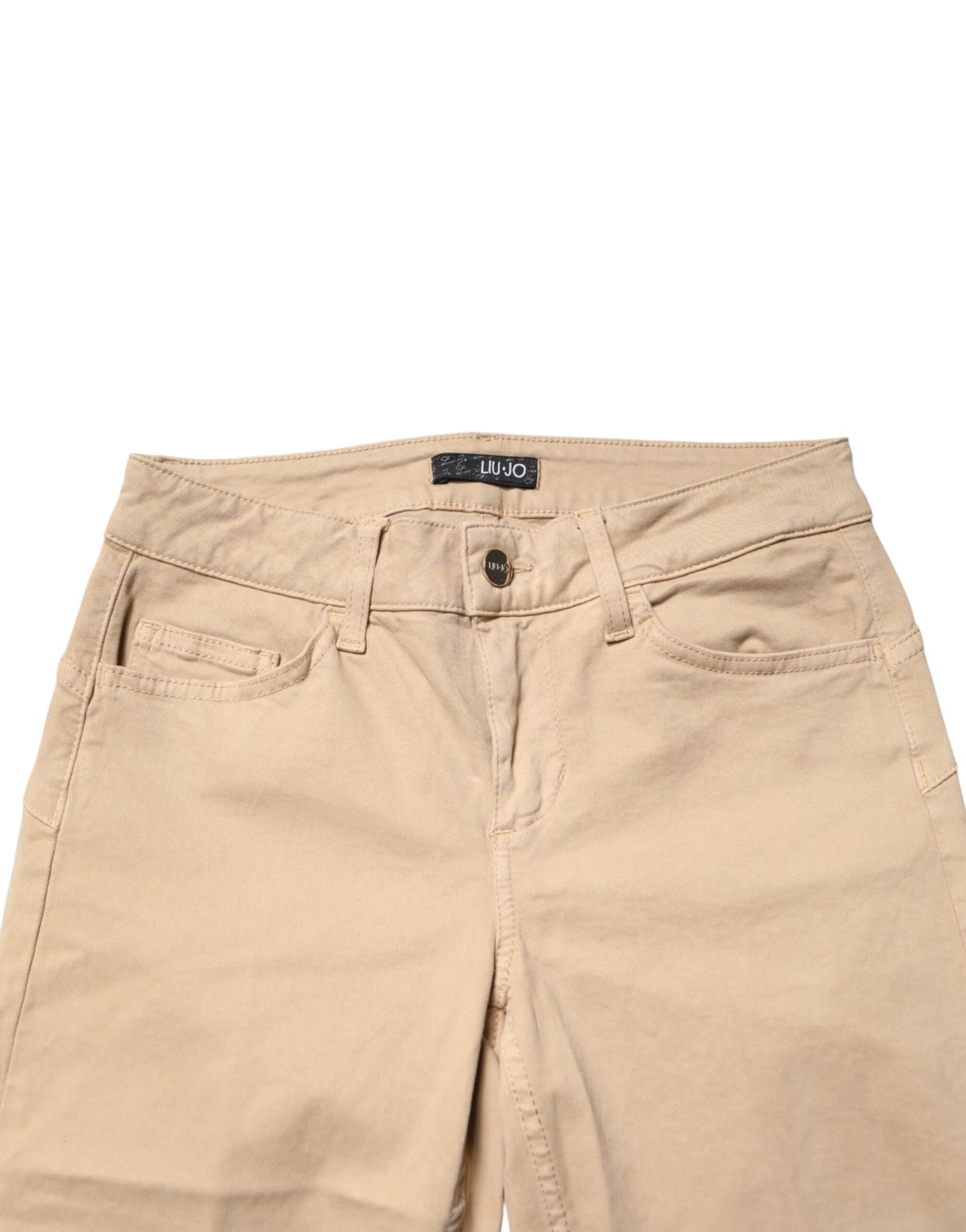 Liu Jo Beige Skinny Low Waist Denim Casual Trouser Jeans