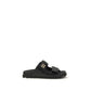 Miu Miu Black Napa Leather / Calf Bos Taurus Slippers