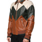 Dolce & Gabbana Multicolor Leather Full Zip men Biker Jacket