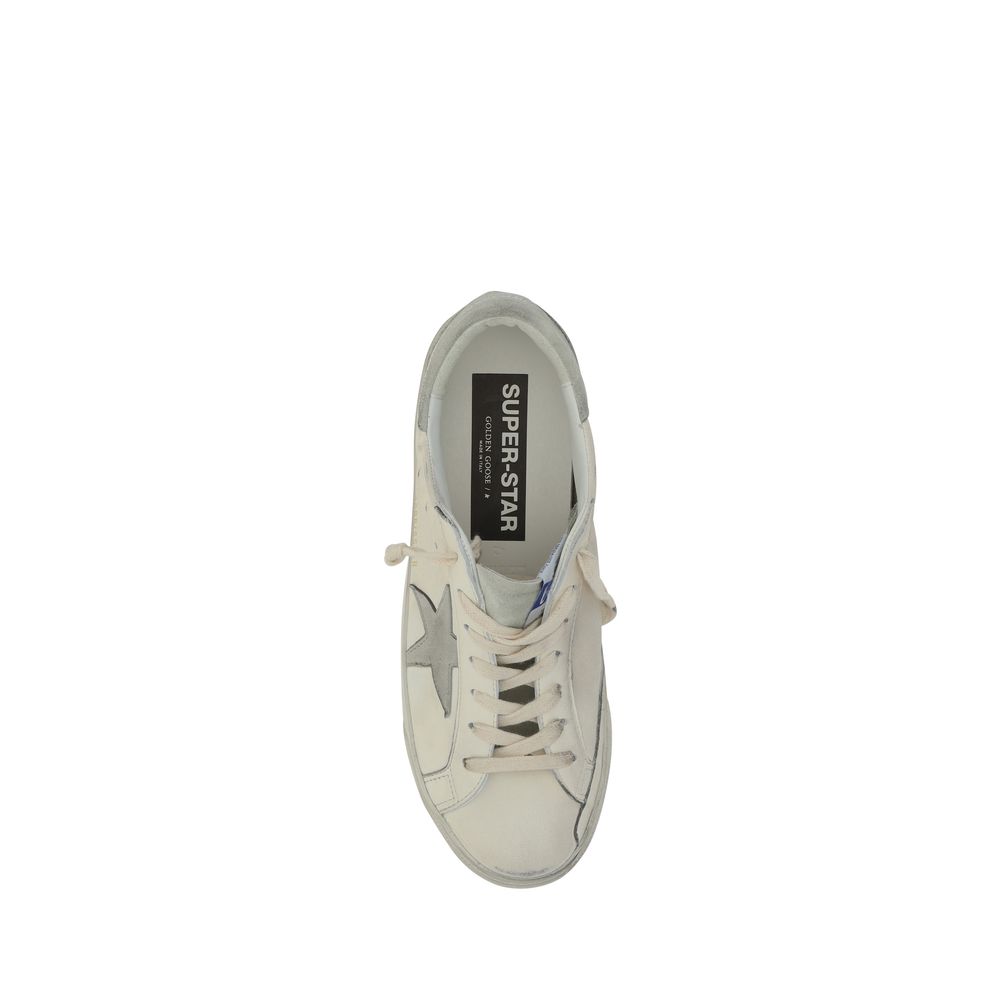 Golden Goose White Goatskin Sneakers