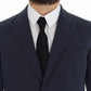 Dolce & Gabbana Elegant Blue Cotton Stretch Blazer Jacket