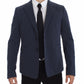 Dolce & Gabbana Elegant Blue Cotton Stretch Blazer Jacket