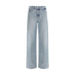 7FOR Light Blue Cotton Relaxed Fit Jeans