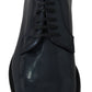 Dolce & Gabbana Elegant Blue Leather Derby Dress Shoes