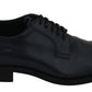 Dolce & Gabbana Elegant Blue Leather Derby Dress Shoes