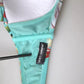 Dolce & Gabbana Mint Green Floral Print Beachwear Bikini Top