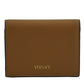 Versace Elegant Compact Leather Wallet in Brown