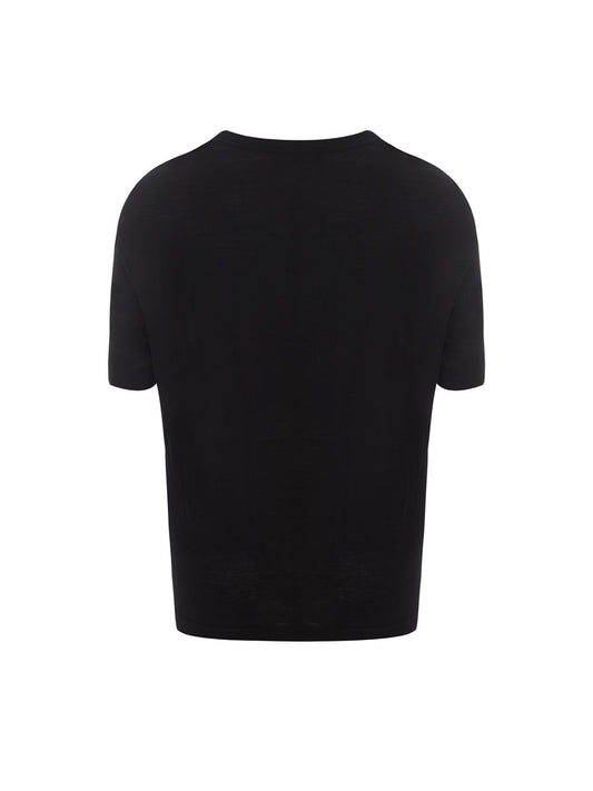 Dolce & Gabbana Elegant Black Wool T-Shirt - Chic Women's Top
