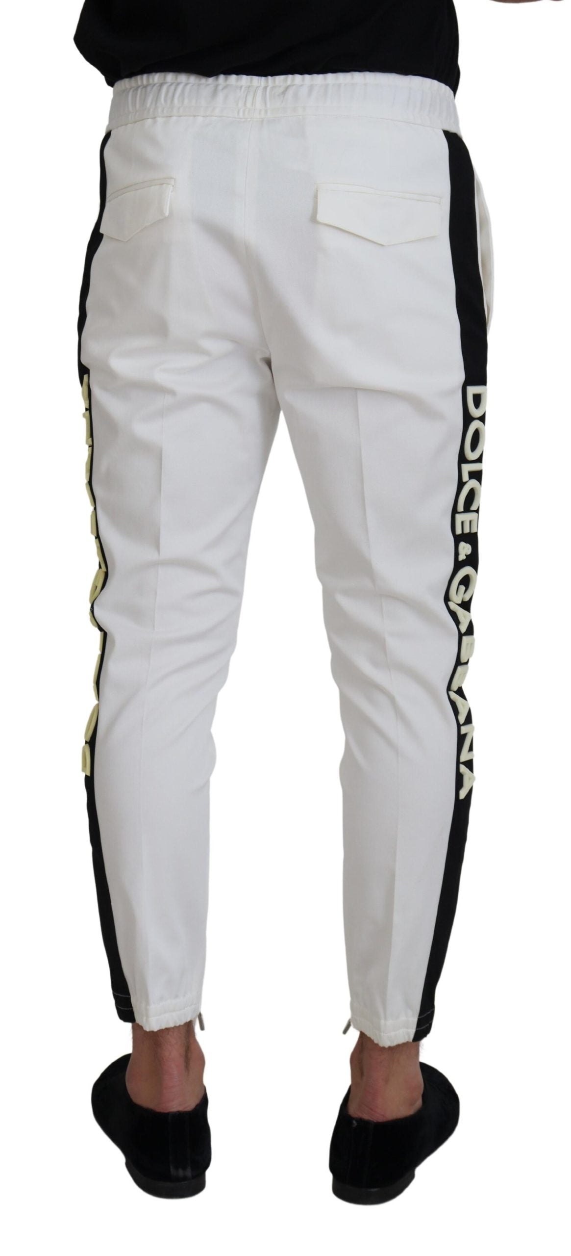 Dolce & Gabbana Elegant White Cotton Jogger Pants