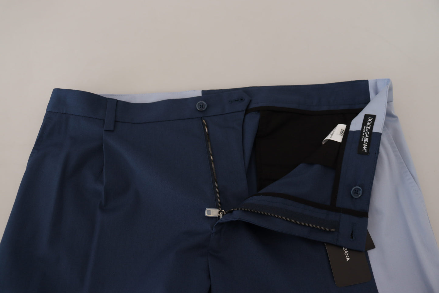 Dolce & Gabbana Elegant Blue Cotton Blend Pants for Men