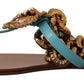 Dolce & Gabbana Chic Gladiator Flats with Heart Devotion Detail