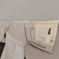 Dolce & Gabbana Elegant Off White Silk Blend Trousers