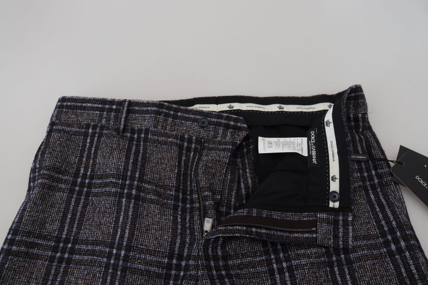 Dolce & Gabbana Elegant Gray Checkered Alpaca Blend Pants