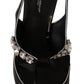 Dolce & Gabbana Elegant Crystal Slingback Heels Pump