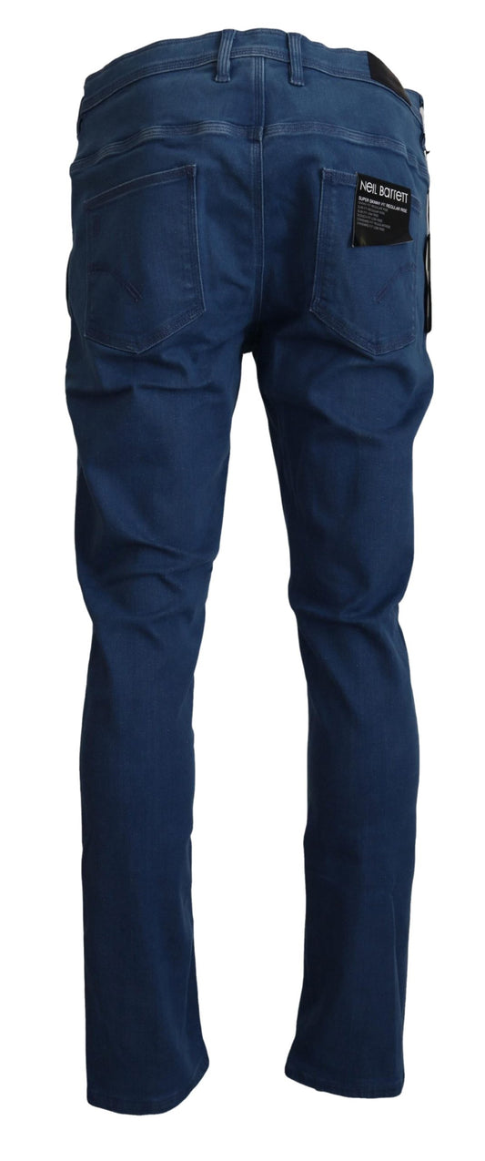 Neil Barrett Chic Skinny Blue Pants for a Sharp Look