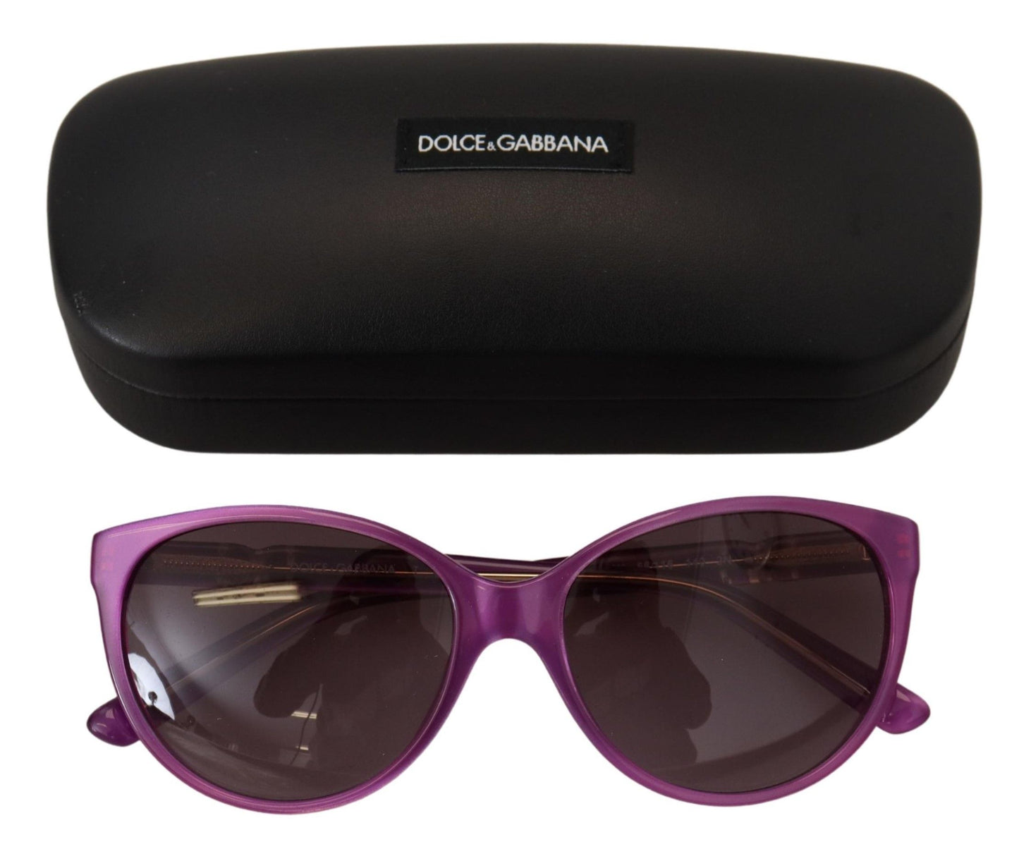 Dolce & Gabbana Chic Purple Acetate Round Sunglasses