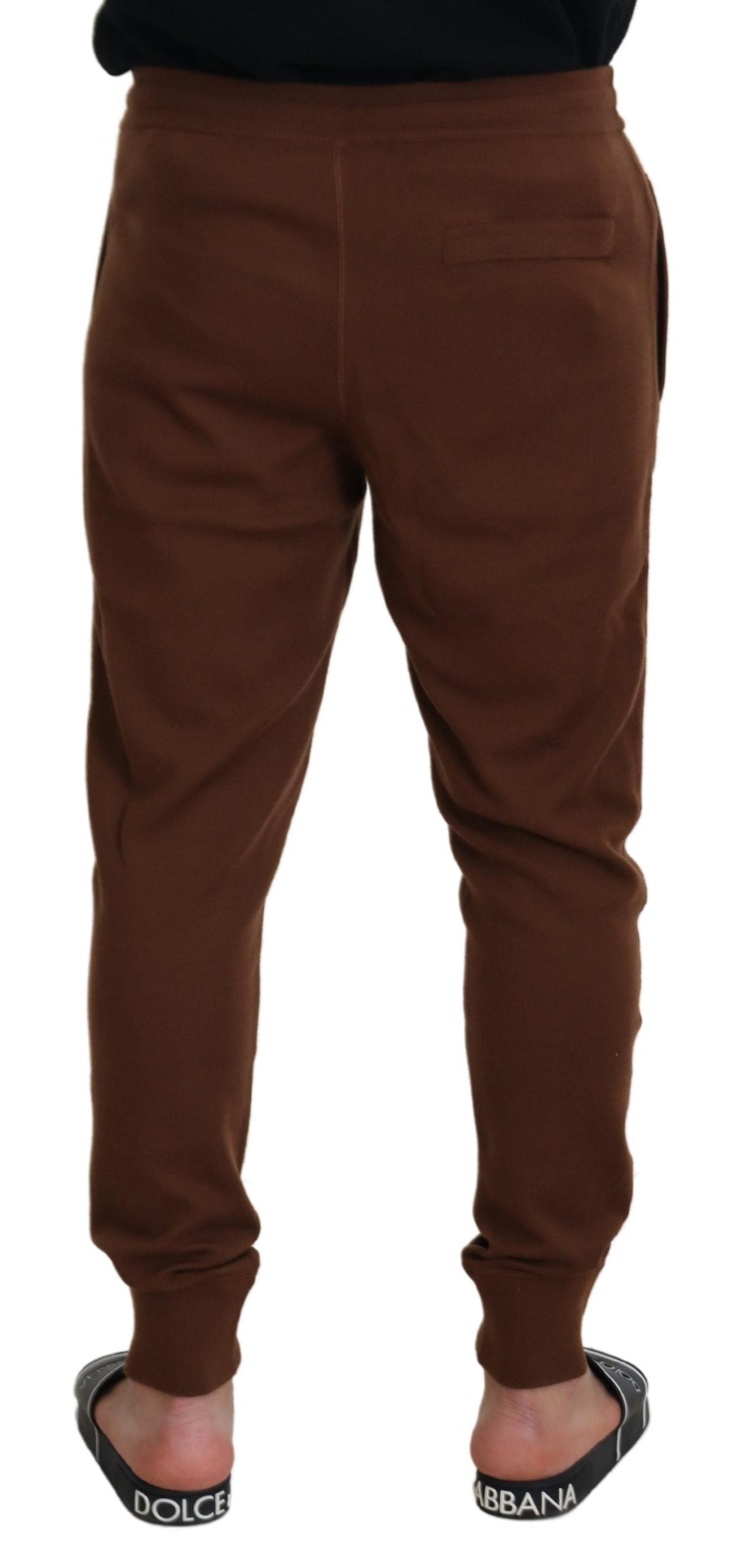 Dolce & Gabbana Elegant Brown Cashmere Jogger Pants
